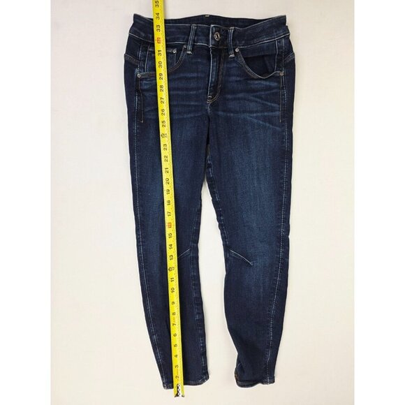 G Star Raw Size 27X26 Womens ARC 3D Skinny Blue Denim 5 Pocket Logo Tag Jeans - Picture 14 of 14